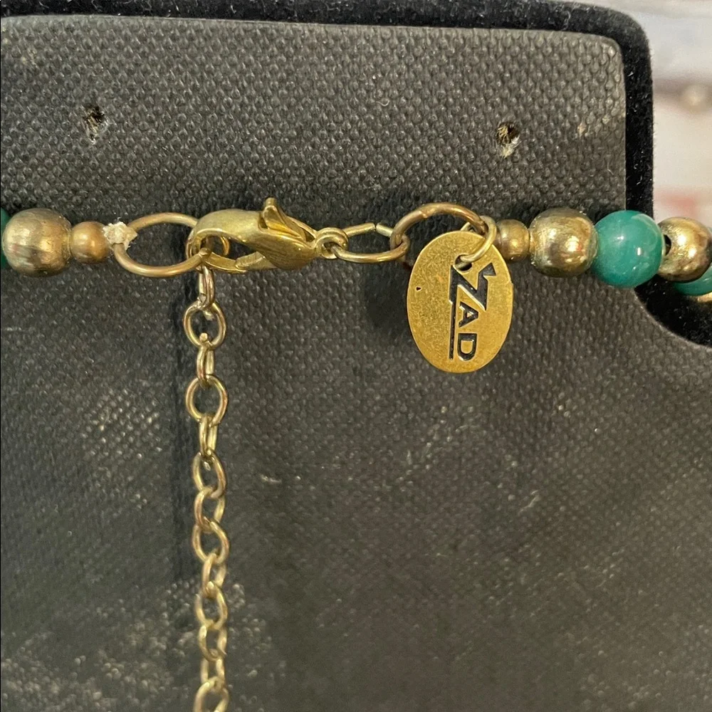 ZAD Turquoise and Yellow Beaded Necklace - Picture 5 of 7